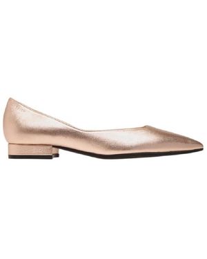 Bally Elsia Laminated Leather Flat Pumps, Brand Size 36 Us - Pink