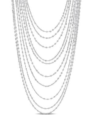 Amour Multi-Strand Chain Necklace - White