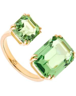 Swarovski Millenia Cocktail Ring Shiny Peridot, Size 52 - Green