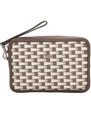 Bally Multi Deserto Oro Pennant Clutch - Metallic