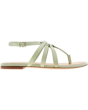 Ferragamo Alina Strappy Flat Sandals - Metallic