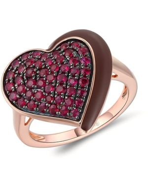 Le Vian Ladies Godiva X Rings Set - Red
