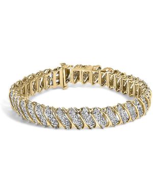 Haus of Brilliance 10K 3.0 Cttw Diamond S-Link Bracelet - Metallic