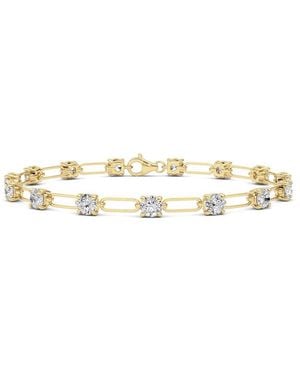 Mure And Co 3Ctw Round Shaped Lab Grown Diamond (F/Vs) Station Bracelet - Metallic