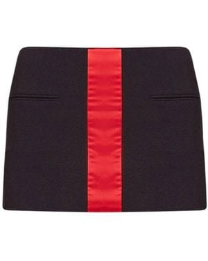 Ferragamo Colourblock Low Rise Mini Skirt, Brand Size 44 Us - Red