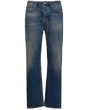 Burberry Hawkin Mid Rise Cotton Jeans, Waist - Blue