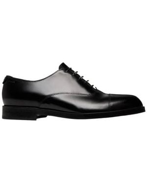 Bally Egli Leather Oxford Shoes, Brand Size 38 Us - Black