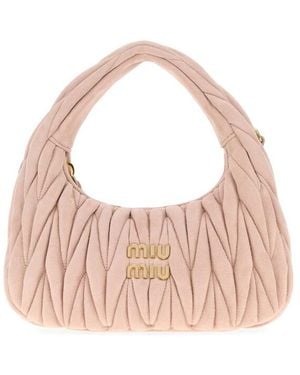 Miu Miu Pastel Suede Handbag - Pink