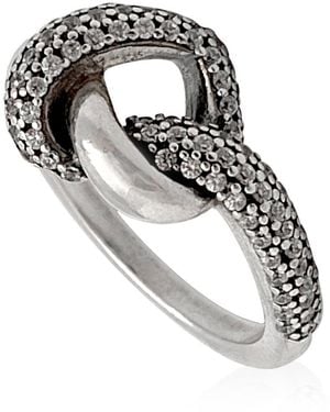 PANDORA Ladies Knotted Heart Ring - Metallic