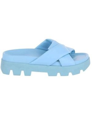 Ferragamo Origami Knot Sporty Sliders - Blue
