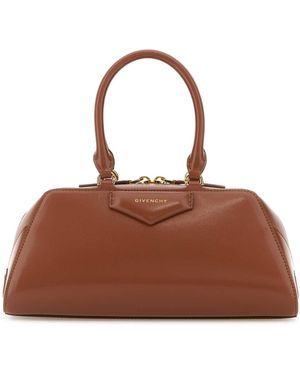 Givenchy Caramel Leather Small Antigona Handbag - Brown