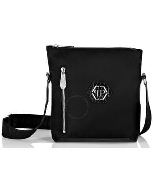 Philipp Plein Hexagon Logo Nylon Crossbody Bag - Black