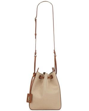 Saint Laurent Senna Small Bucket Bag - Natural