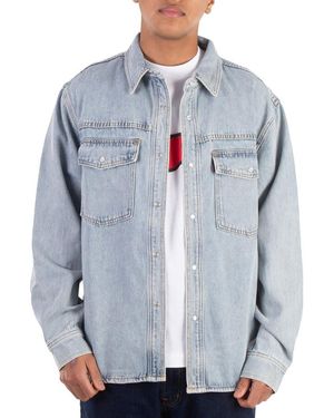ICECREAM Running Dog Denim Shirt - Blue