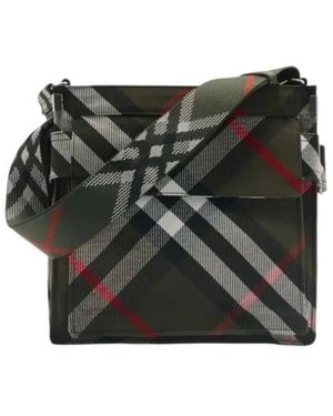 Burberry Small Check Trench Tote - Green