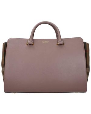 Burberry Leather Handbag Bag - Purple