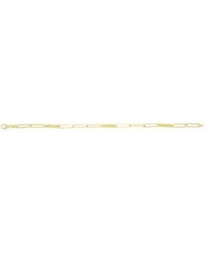 Tresorra 14K Paperclip Bar Fashion Chain Bracelet - Yellow