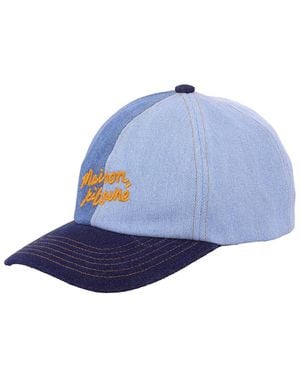 Maison Kitsuné Embroidered Logo Adjustable Baseball Hat - Blue