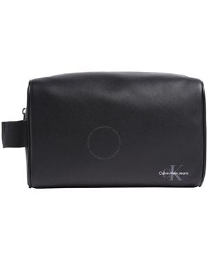 Calvin Klein Monogram Logo Dopp Kit - Black
