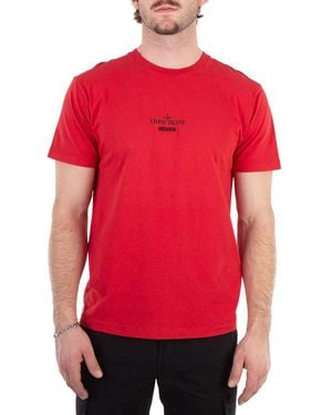 Stone Island Archivio Print Slim-Fit Cotton T-Shirt - Red