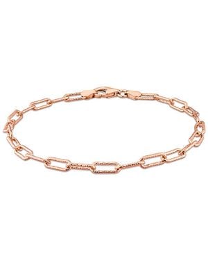 Amour 3.5Mm Fancy Paper Clip Chain Bracelet - Metallic