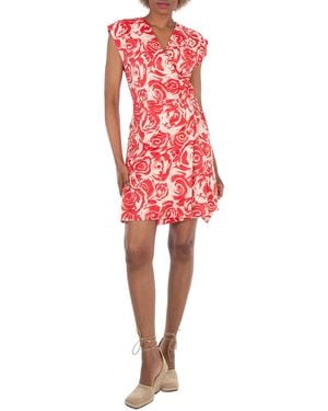 Burberry Rose Cotton Blend Dress, Brand Size 10 Us - Red