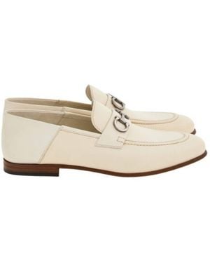 Ferragamo Gancini Ornament Mule Loafers - Natural