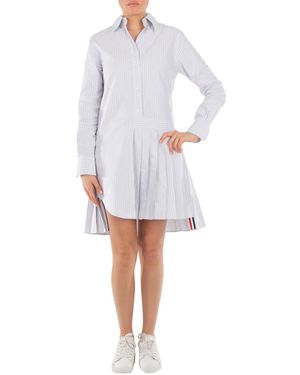 Thom Browne Oxford Stripe Oversized Shirtdress - White