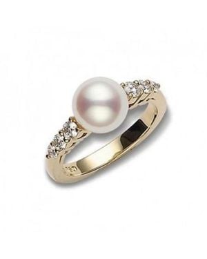 Mikimoto Morning Dew Akoya Pearl & Diamond Ring - White