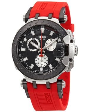 Tissot T-race Chronograph Quartz Black Dial Watch T1154172705100 - Red