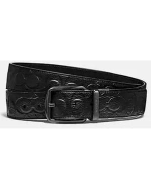 COACH Harness Buckle Reversible Belt - Black
