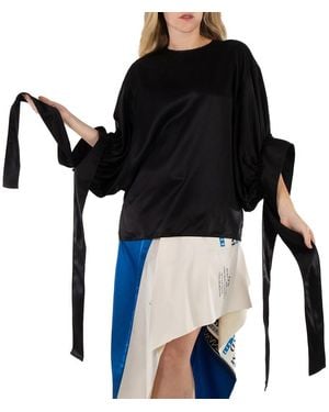 JW Anderson Ladies Tab Sleeve Top, Brand Size 8 (Us - Black