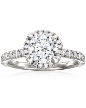 Brilliant Diamond 2 Carat Round Lab Grown Diamond Engagement Ring - White