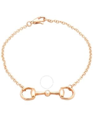 Gucci Horsebit Diamond Chain Bracelet - Metallic