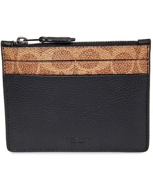 COACH Signature Canvas Blocking Card Case - Blue