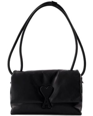 Ami Paris Shoulder Bag - Black