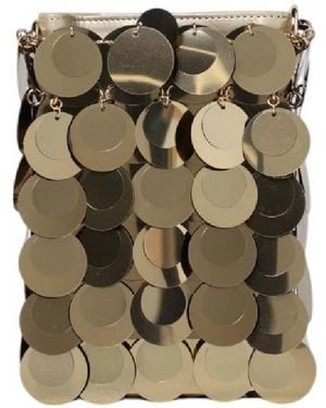 Rabanne Adjustable Metal Shoulder Strap Bag - Green