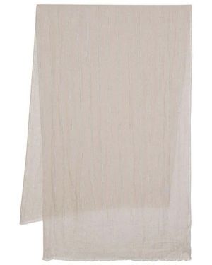 Brunello Cucinelli Striped Lightweight Scarf, Brand (Us - Brown