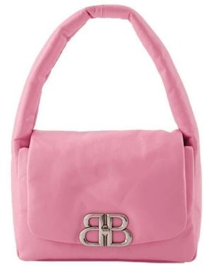 Balenciaga Monaco Small Puffy Shoulder Bag - Pink
