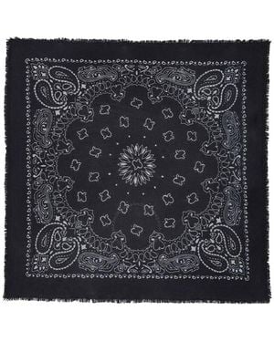 Kujten Square Shaped Cashmere Scarf - Black