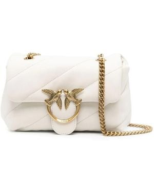 Pinko Ladies Quilted Shoulder Bag - Natural
