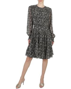 Chloé Ladies Tiered Dress With Print, Brand Size 36 (Us - Black