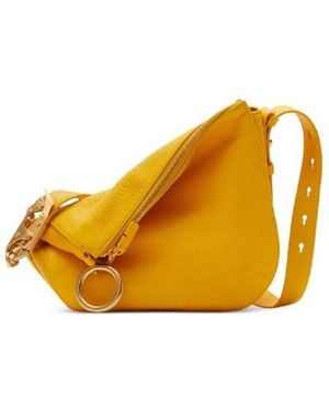 Burberry Mini Knight Leather Crossbody Bag - Yellow
