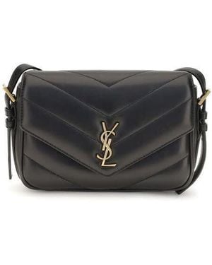 Saint Laurent Loulou Cassandre Shoulder Bag - Black