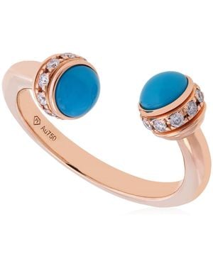 Piaget Possession 18K Rose Open Ring - Blue