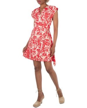 Burberry Rose Cotton Blend Dress, Brand Size 10 Us - Red