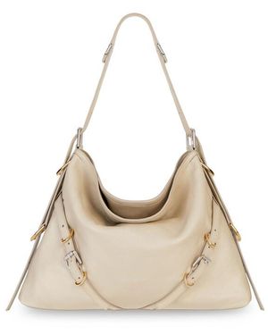 Givenchy Leather Medium Voyou Shoulder Bag - Natural