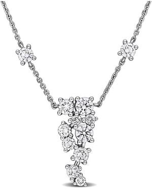 Created Forever 1 1/10Ct Tw Lab Grown Diamond Necklace In14K - Metallic
