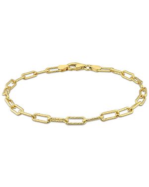 Amour 3.5Mm Fancy Cut Paperclip Chain Bracelet - Metallic