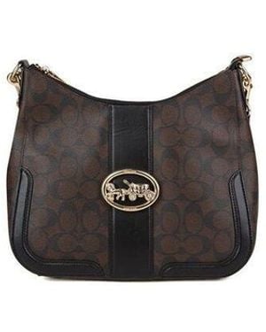 COACH Crossbody Bag Taupe-Taupe Taupe/Taupe Leather Crossbody-Bags - Black